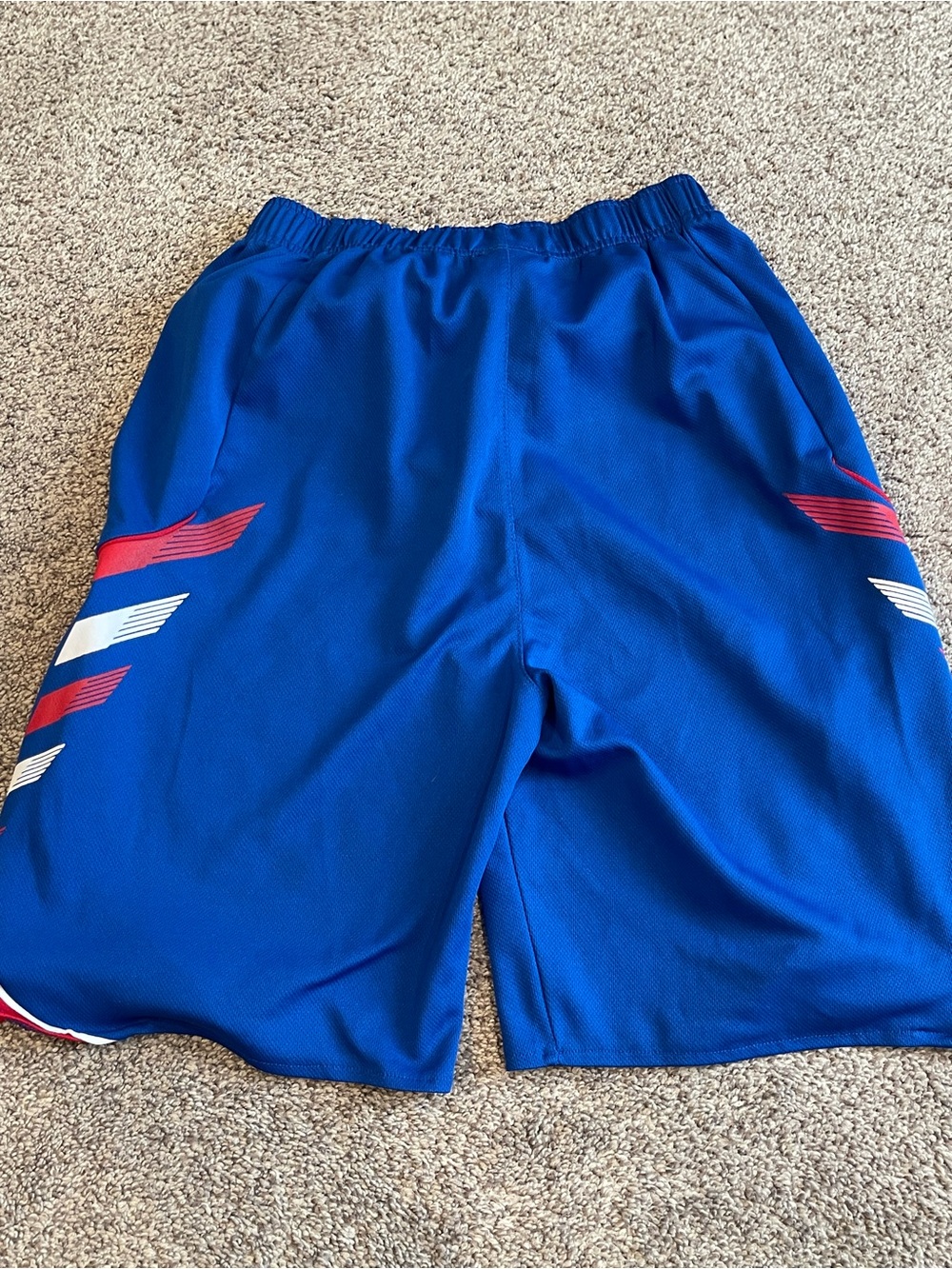 Adidas Kansas Jayhawks Basketball Shorts Youth XL Blue NCAA Athletic Mesh Shorts - Picture 4 of 4